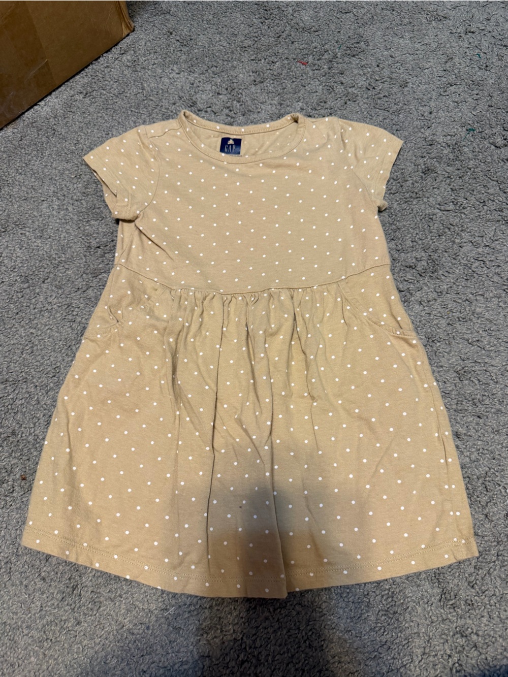 GAP Creamy Tan Polka Dot Girls One-Piece